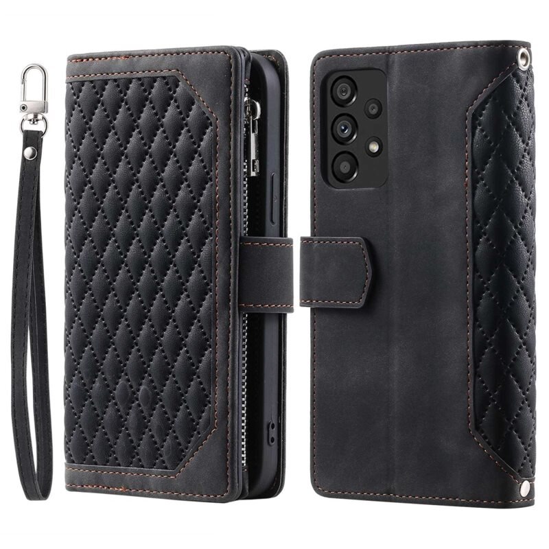 Plånboksväska Samsung Galaxy A53 Quilted Svart - Mobilväska Dam