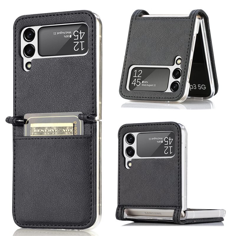 tectTech Slimmat Plånboksfodral Samsung Galaxy Z Flip 4 svart