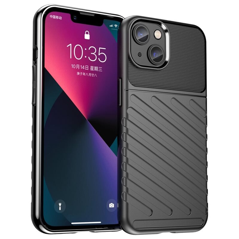 Thunder TPU Skal iPhone 14 Svart - Mobilskal