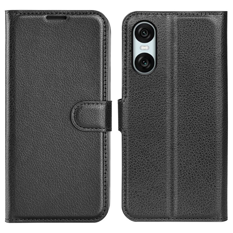 Mobilfodral Sony Xperia 10 VI Svart - Praktiskt plånboksfodral med plats för sedlar och kort