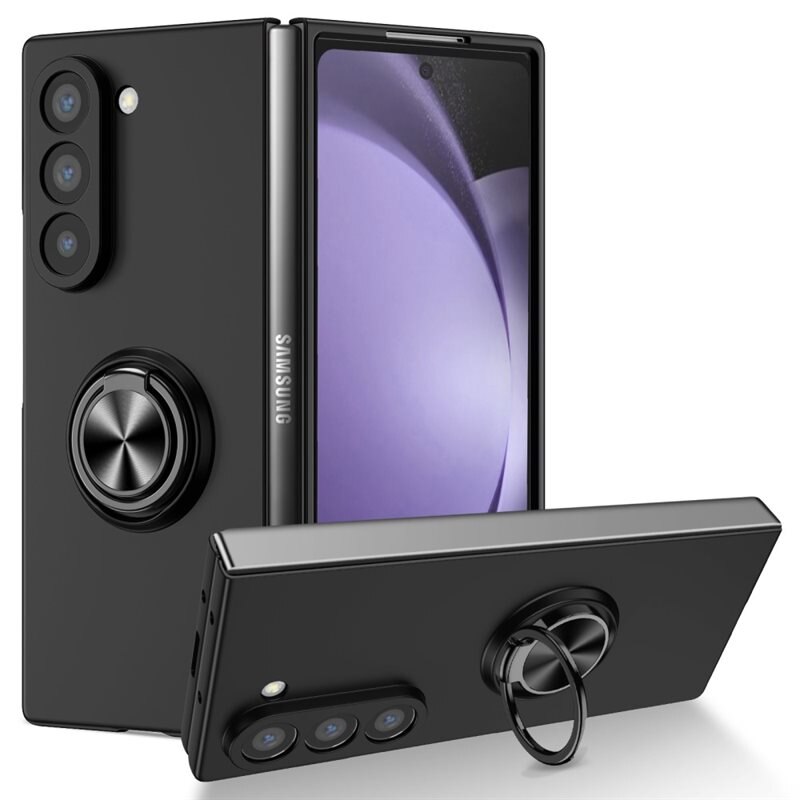 Samsung Galaxy Z Fold 6 skal med magnetisk ringhållare svart