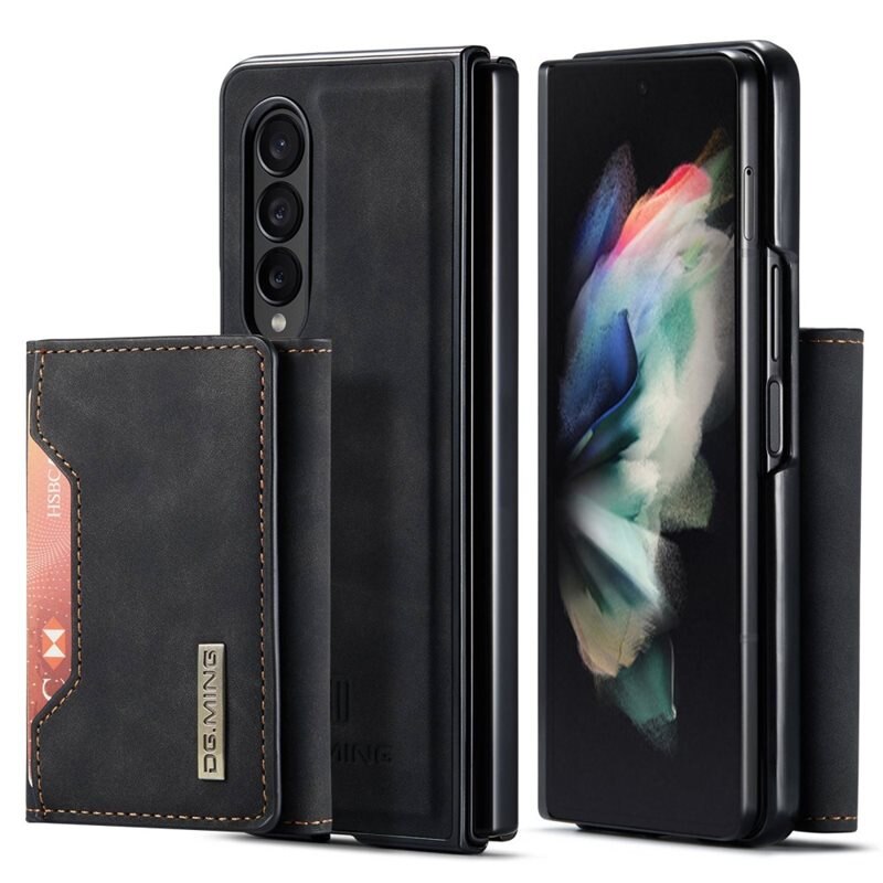 DG.MING Magnetic Card Slot Skal Samsung Galaxy Z Fold 3 Svart