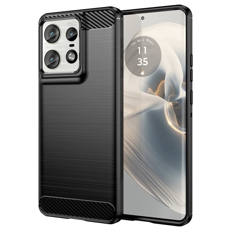 tectTech Motorola Edge 50 Pro Skal TPU Brushed Svart - Mobilskal i snygg design
