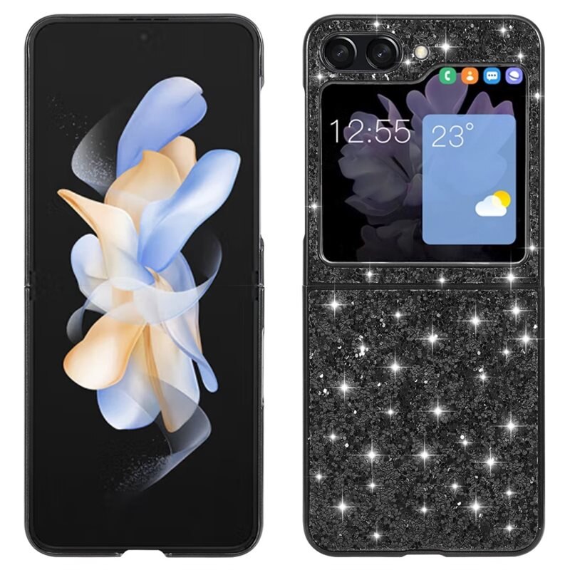 Glitterskal Samsung Galaxy Z Flip 7 FE Svart