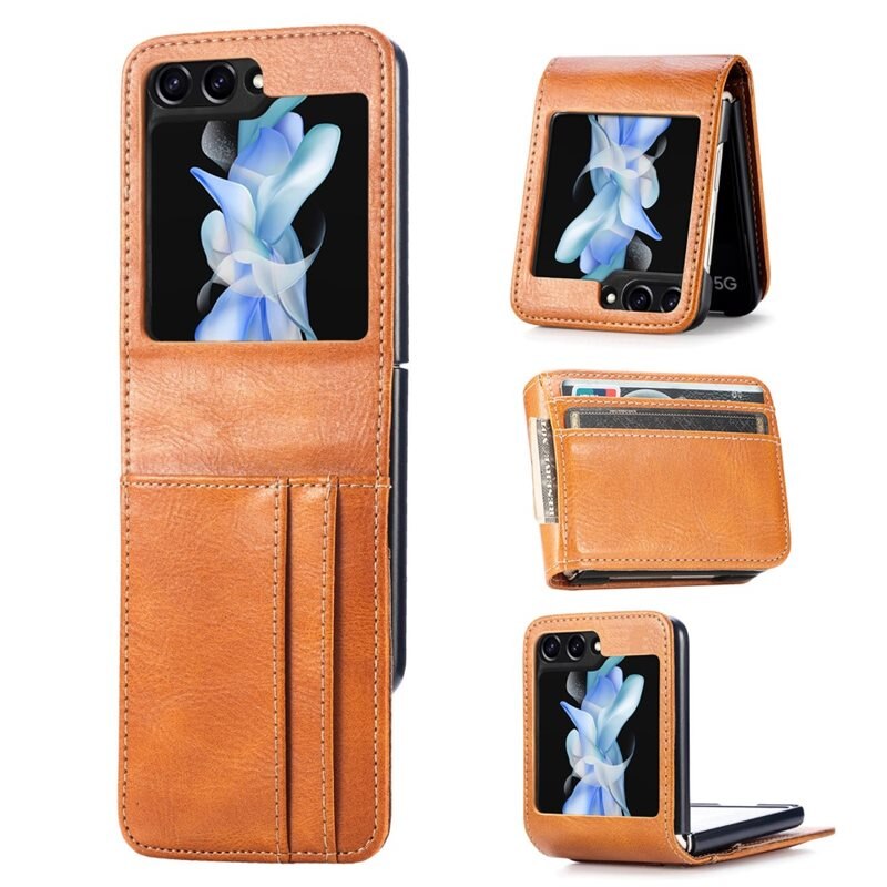 Mobilfodral Samsung Galaxy Z Flip 7 Cognac