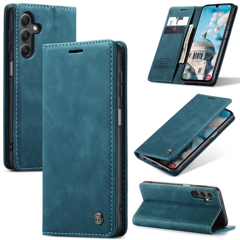 CaseMe Slim Plånboksfodral Samsung Galaxy A16 Blå - Tunt mobilfodral med plånbok