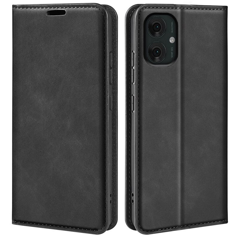 Motorola Moto G55 Slim Mobilfodral Svart - Plånboksfodral i slimmad design