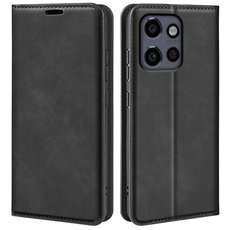 Motorola Edge 50 Neo Slim Mobilfodral Svart - Plånboksfodral i slimmad design
