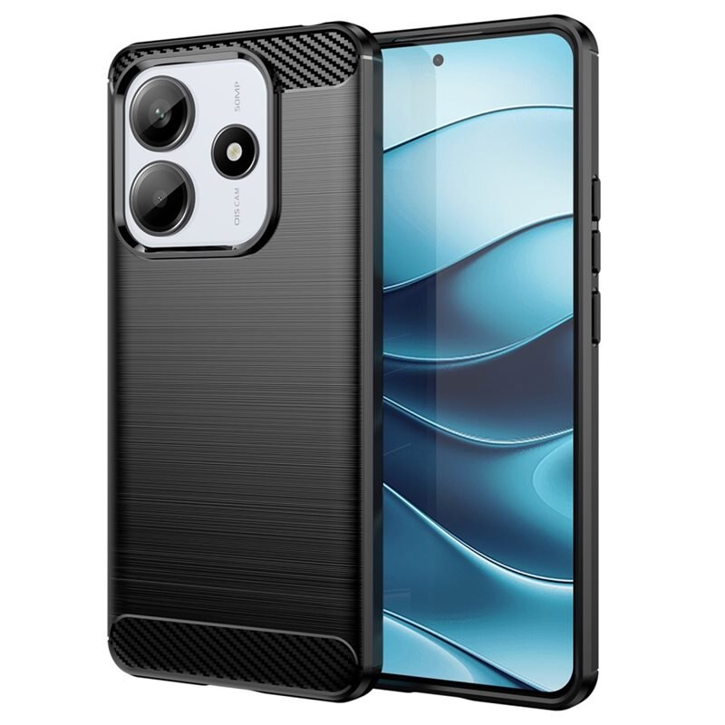 tectTech Xiaomi Redmi Note 14 5G Skal TPU Brushed Svart - Mobilskal i snygg design