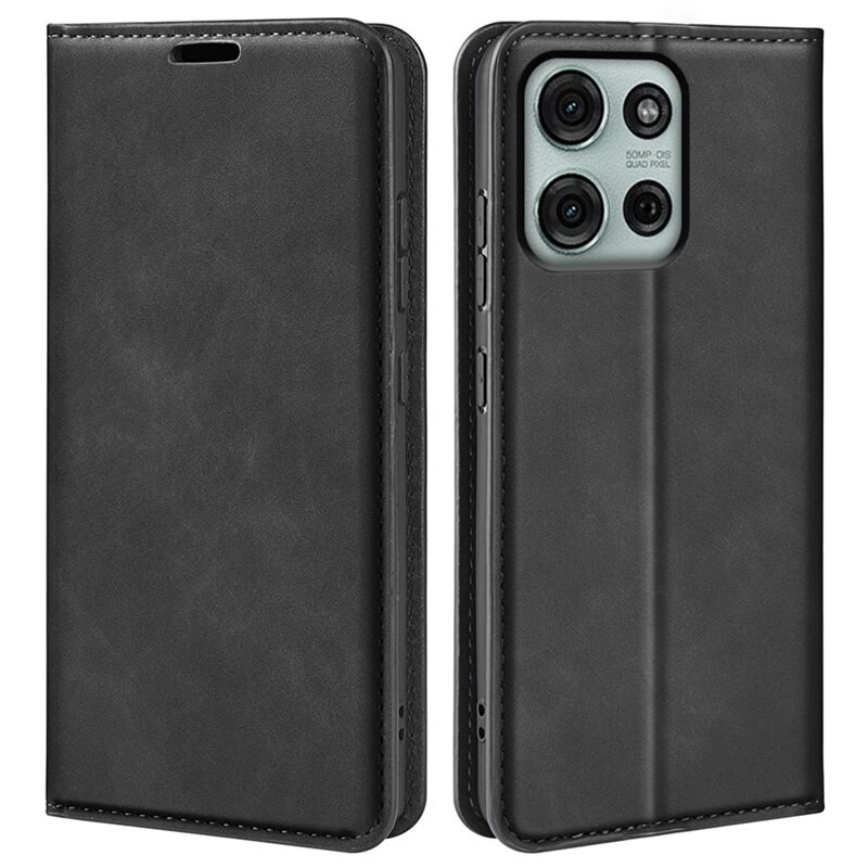 Motorola Moto G75 Slim Mobilfodral Svart - Plånboksfodral i slimmad design