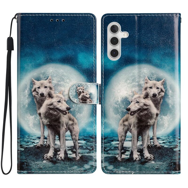 Mobilfodral Samsung Galaxy A26 vargar - Plånboksfodral