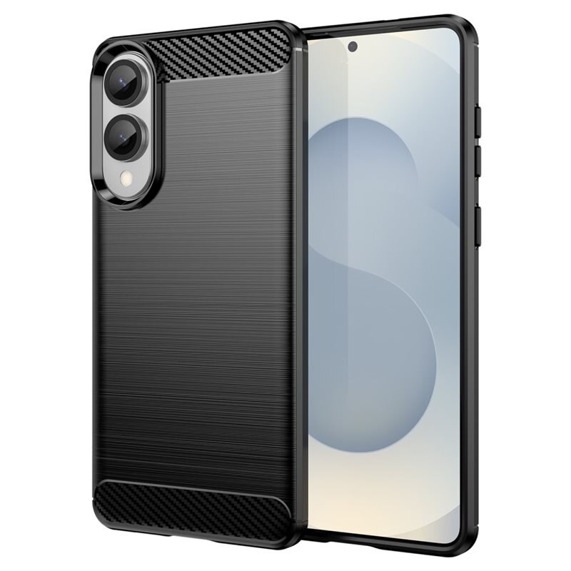 tectTech Samsung Galaxy S25 Edge Skal TPU Brushed Svart - Mobilskal i snygg design