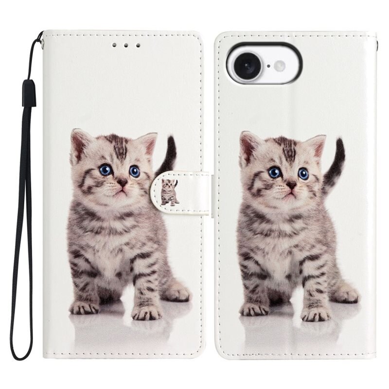 Mobilfodral iPhone 16e kattunge - Plånboksfodral