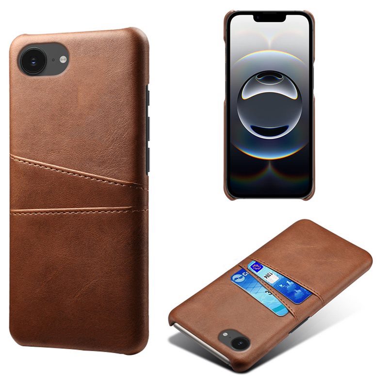 tectTech Card Slots Case iPhone 16e Brun - Mobilskal med korthållare