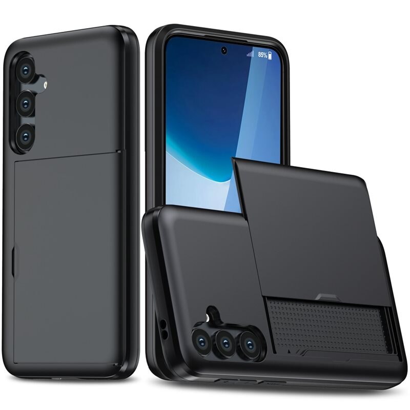 Skal Kortfack Samsung Galaxy A56 Svart - Mobilskal med korthållare