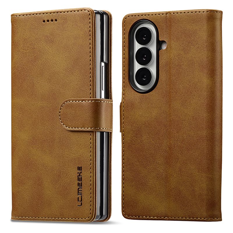 LC.IMEEKE Plånboksfodral Samsung Galaxy Z Fold 7 Cognac