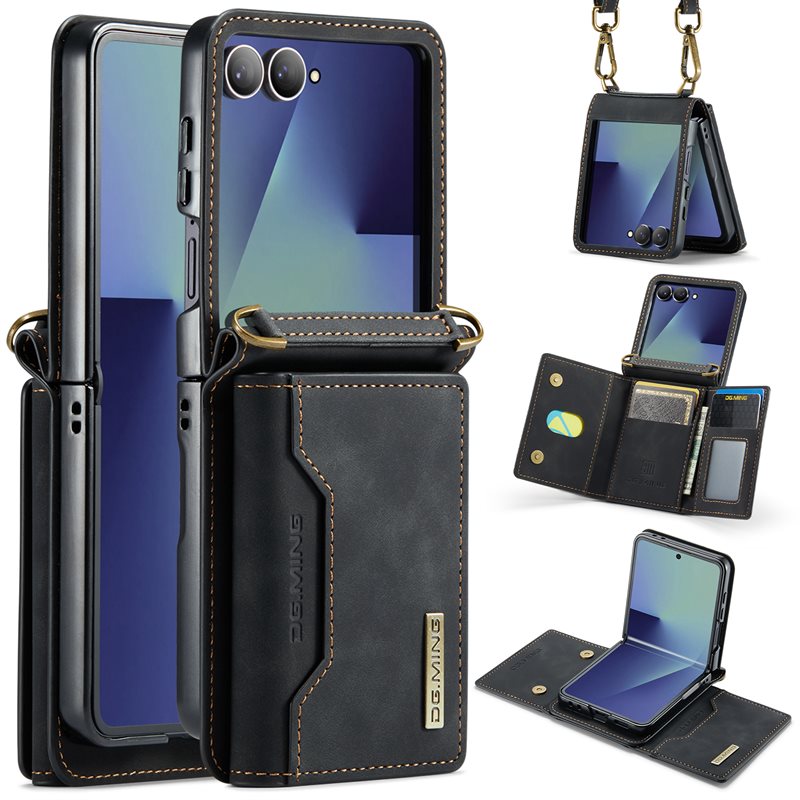 DG.MING Card Slot Case Samsung Galaxy Z Flip 7 Svart