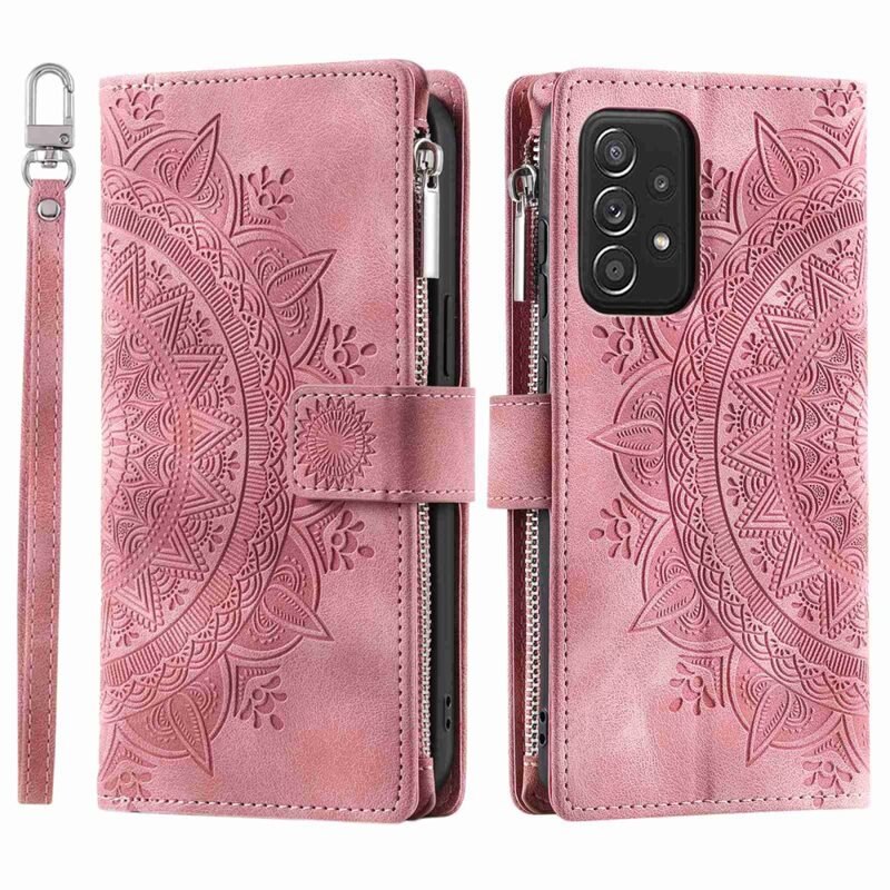 Plånboksväska Samsung Galaxy A53 Mandala rosa - Mobilväska Dam