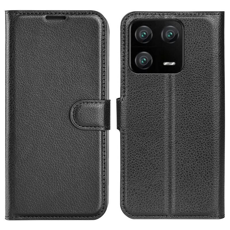 Mobilfodral Xiaomi 13 Pro Svart - Praktiskt plånboksfodral med plats för sedlar och kort