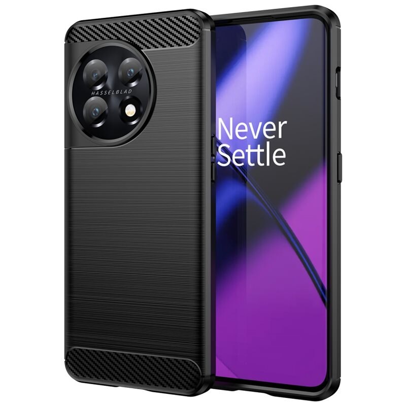 tectTech OnePlus 11 Skal TPU Brushed Svart - Mobilskal i snygg design