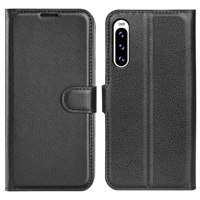 Mobilfodral Sony Xperia 10 V Svart - Praktiskt plånboksfodral med plats för sedlar och kort