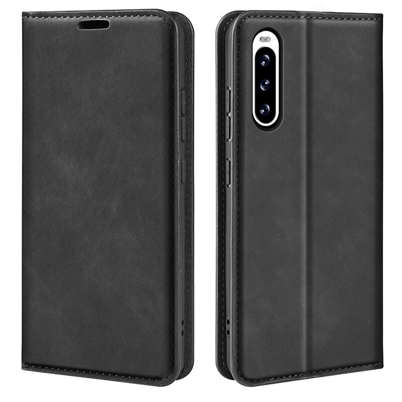 Sony Xperia 10 V Slim Mobilfodral Svart - Plånboksfodral i slimmad design