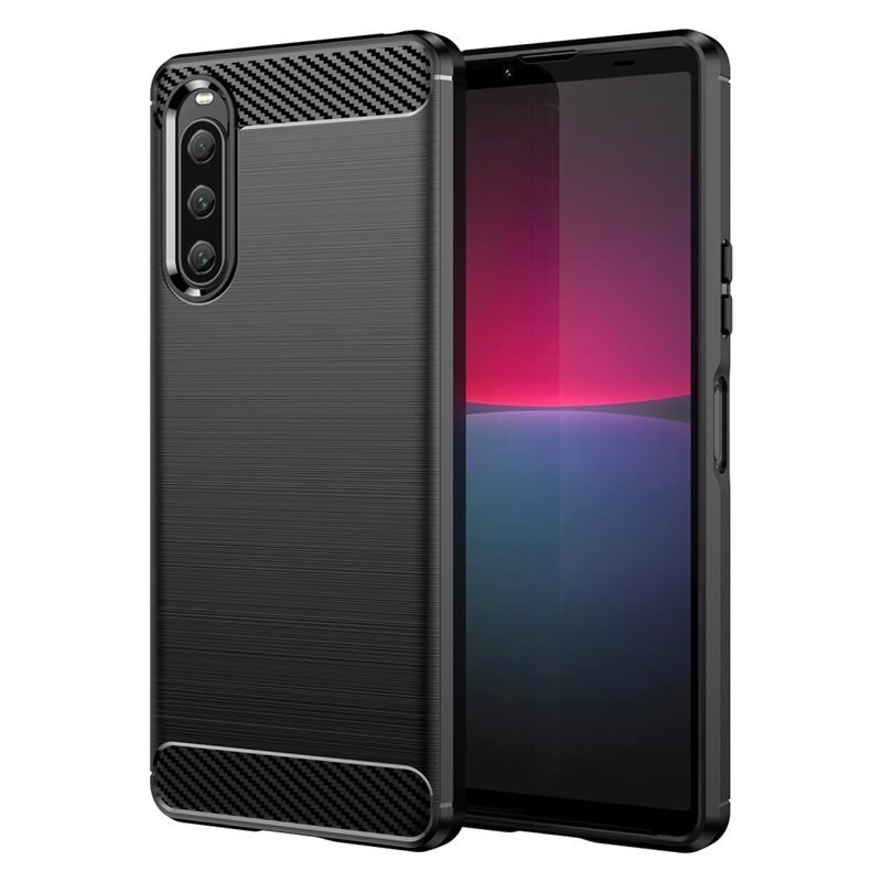tectTech Sony Xperia 10 V Skal TPU Brushed Svart - Mobilskal i snygg design