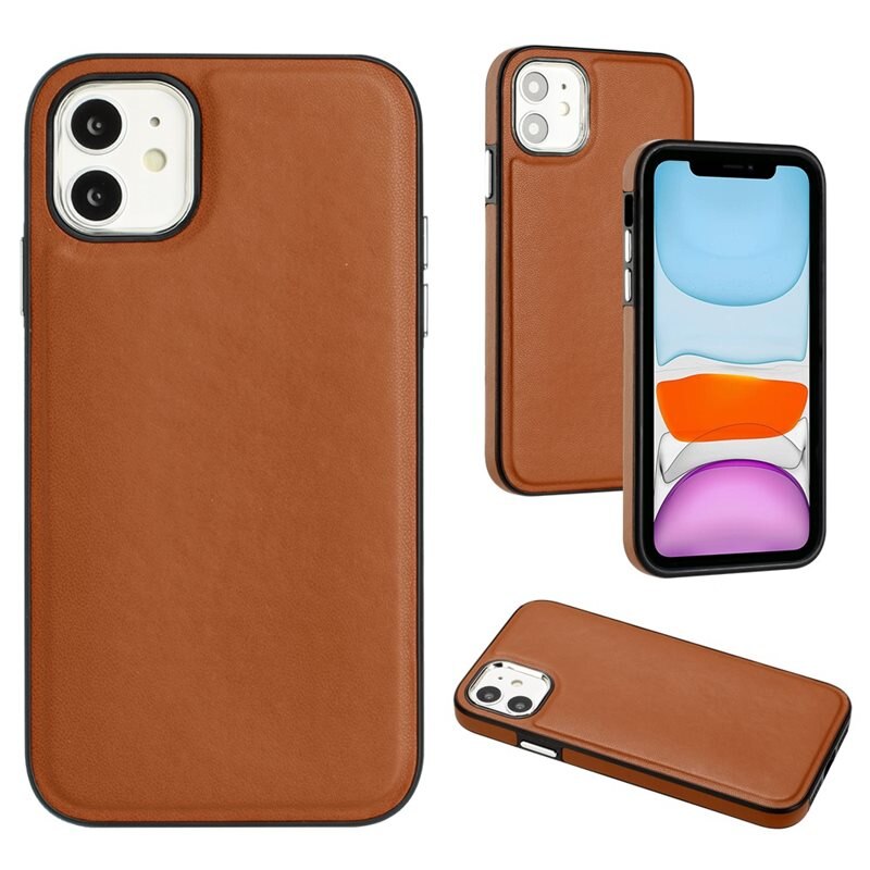 Läderskal iPhone 11 brun - Mobilskal i läder
