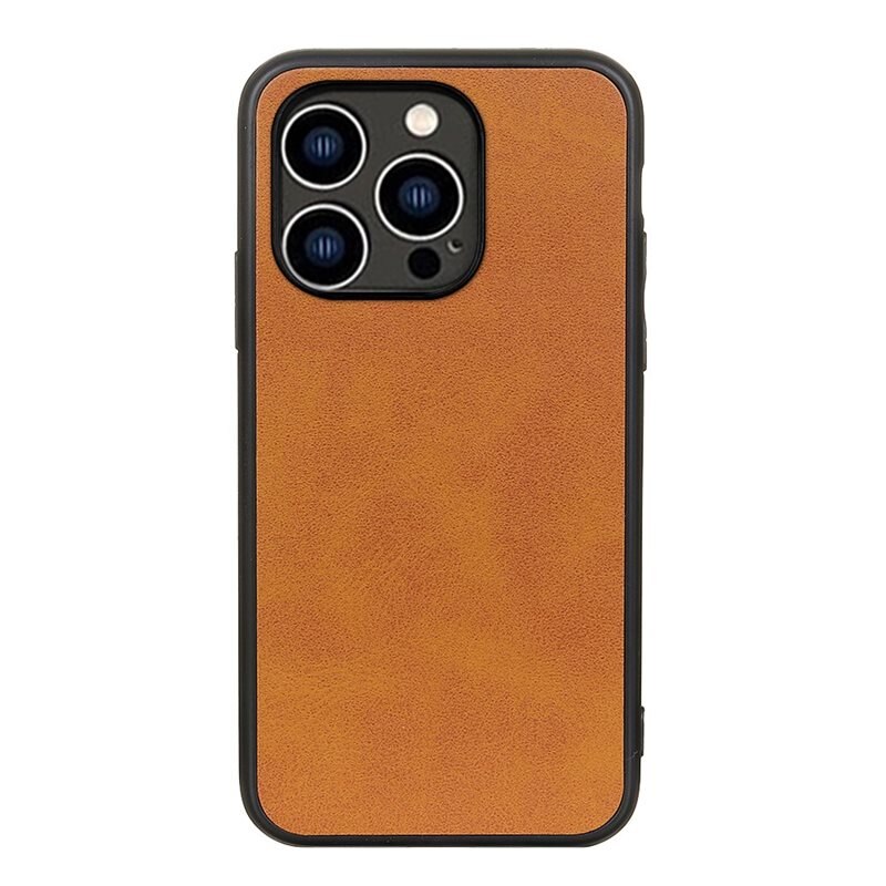 Läderskal iPhone 15 Pro Max brun - Mobilskal i läder