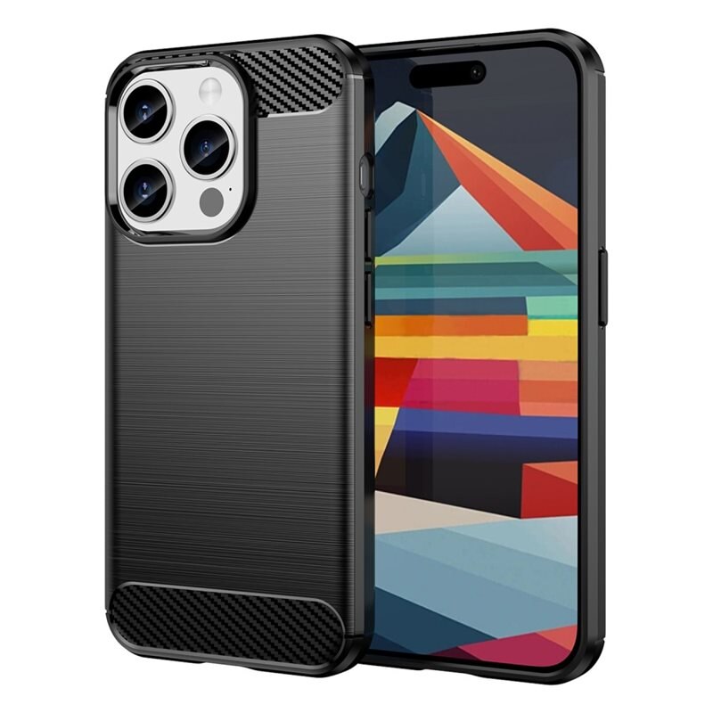 tectTech iPhone 15 Pro Skal TPU Brushed Svart - Mobilskal i snygg design