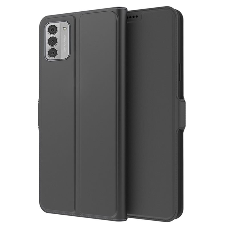 tectTech Slim Card Wallet Nokia G42 svart - Mobilfodral med korthållare och inbyggt stöd