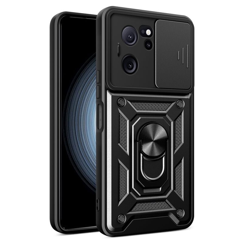 Hybridskal Ring + Kameraskydd Xiaomi 14 Svart - Coolt skal greppring kameralucka