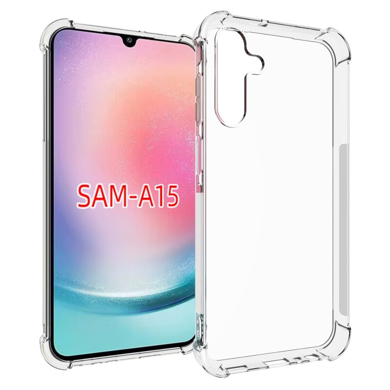 tectTech TPU Case Extra Samsung Galaxy A15 Clear - Mobilskal med tåligt kantskydd