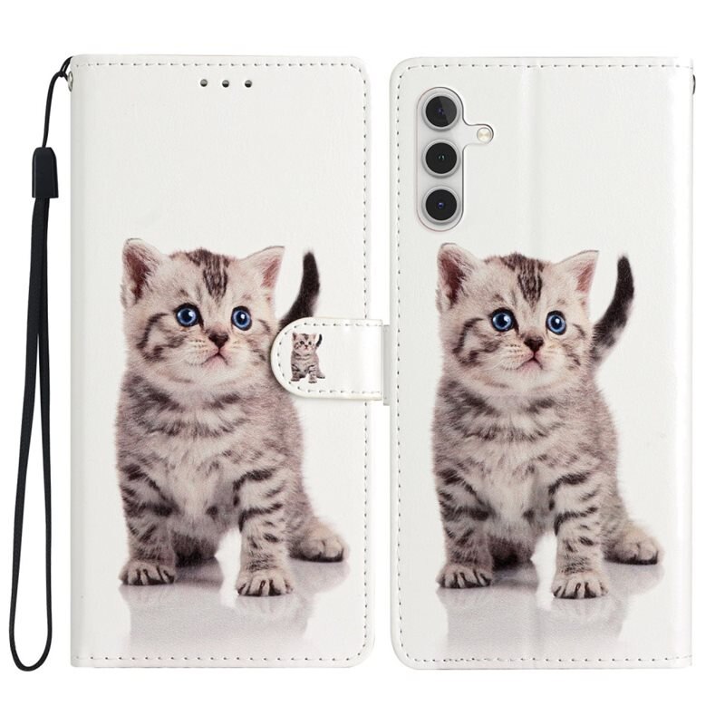 Mobilfodral Samsung Galaxy A15 kattunge - Plånboksfodral