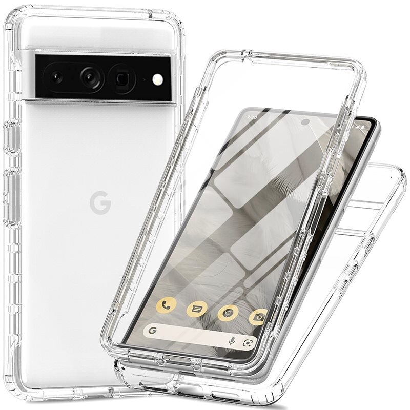 Full Protection Case Google Pixel 8 Pro Genomskinlig - Heltäckande skal med integrerat skärmskydd