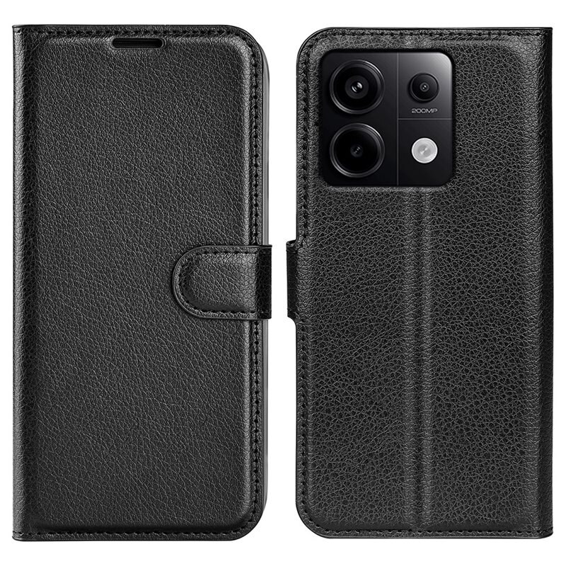 Mobilfodral Xiaomi Redmi Note 13 Pro Svart - Praktiskt plånboksfodral med plats för sedlar och kort