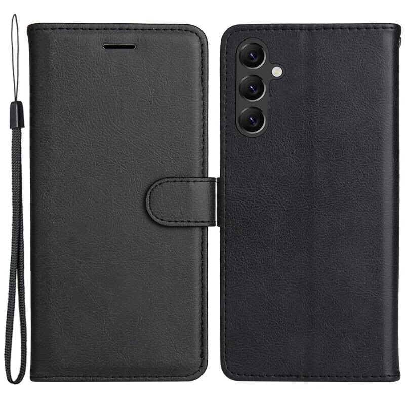 Plånboksfodral Samsung Galaxy A05s svart - Mobilfodral med kortfack och sedelficka