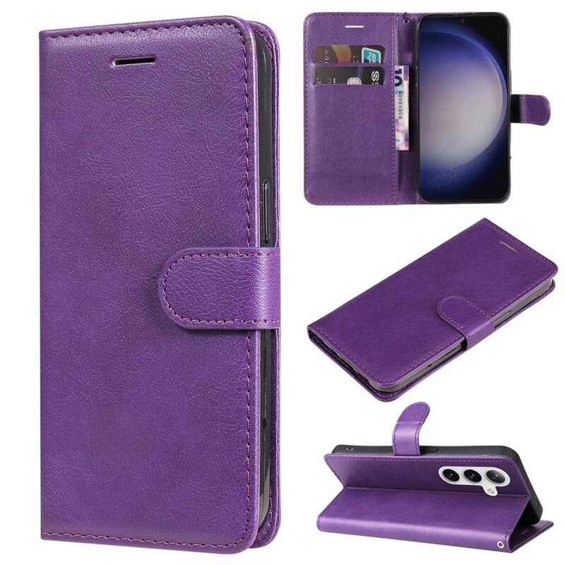 Plånboksfodral Samsung Galaxy S24 lila - Mobilfodral med kortfack och sedelficka