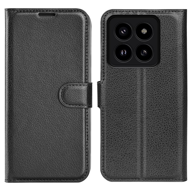 Mobilfodral Xiaomi 14 Pro Svart - Praktiskt plånboksfodral med plats för sedlar och kort