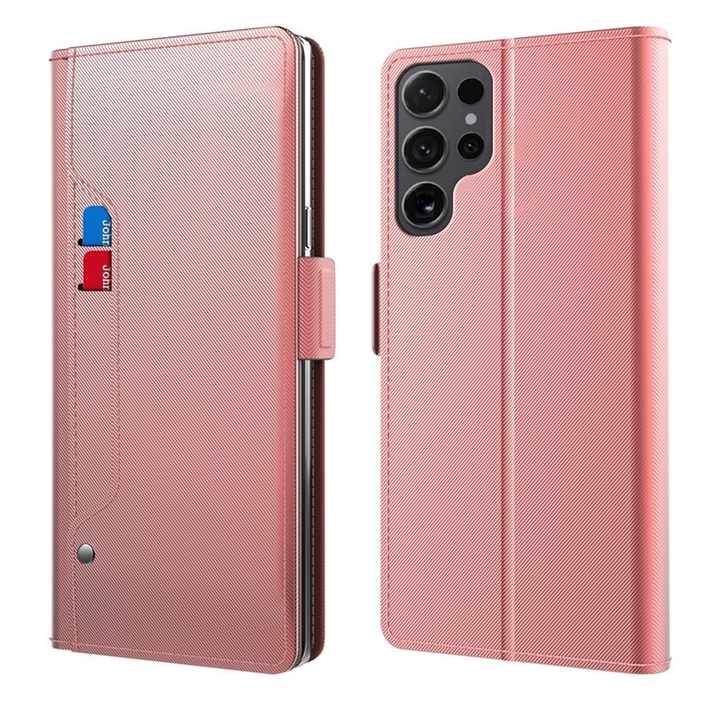 Plånboksfodral Spegel Sony Xperia 10 VII rosa guld - Mobilfodral med kortfack och sedelficka
