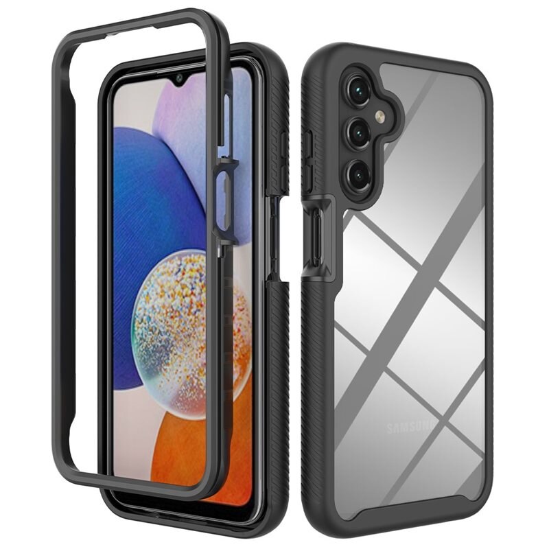 Full Cover Skal Samsung Galaxy A15 Svart - Heltäckande mobilskal i två lager
