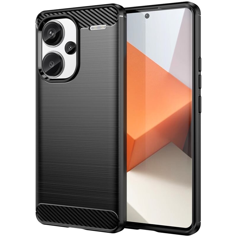 tectTech Xiaomi Redmi Note 13 Pro Plus Skal TPU Brushed Svart - Mobilskal i snygg design