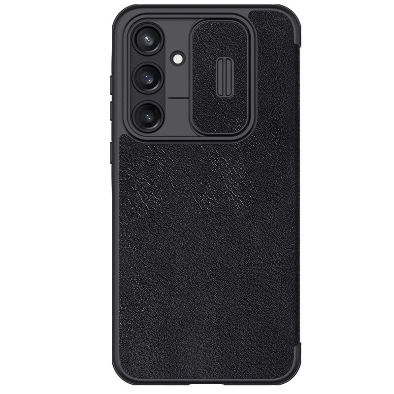 Nillkin Qin Pro CamShield Samsung Galaxy A55 Black - Mobilfodral med kameraskydd