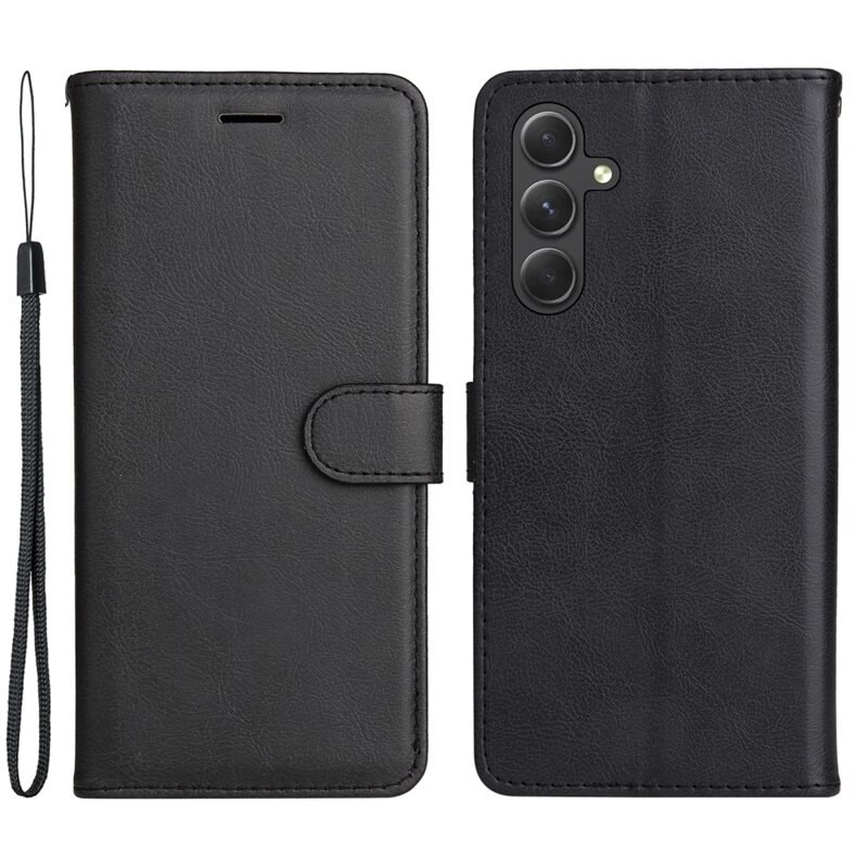 Plånboksfodral Samsung Galaxy A55 svart - Mobilfodral med kortfack och sedelficka