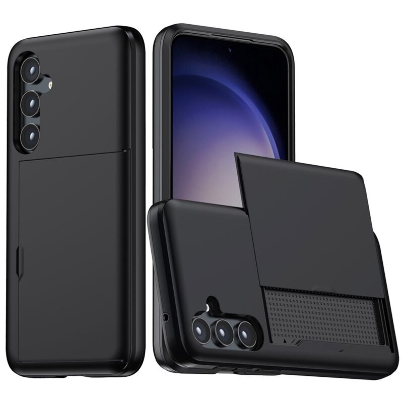 Skal Kortfack Samsung Galaxy A55 Svart - Mobilskal med korthållare