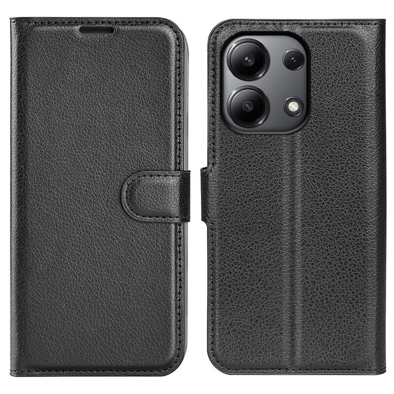 Mobilfodral Xiaomi Redmi Note 13 4G Svart - Praktiskt plånboksfodral med plats för sedlar och kort