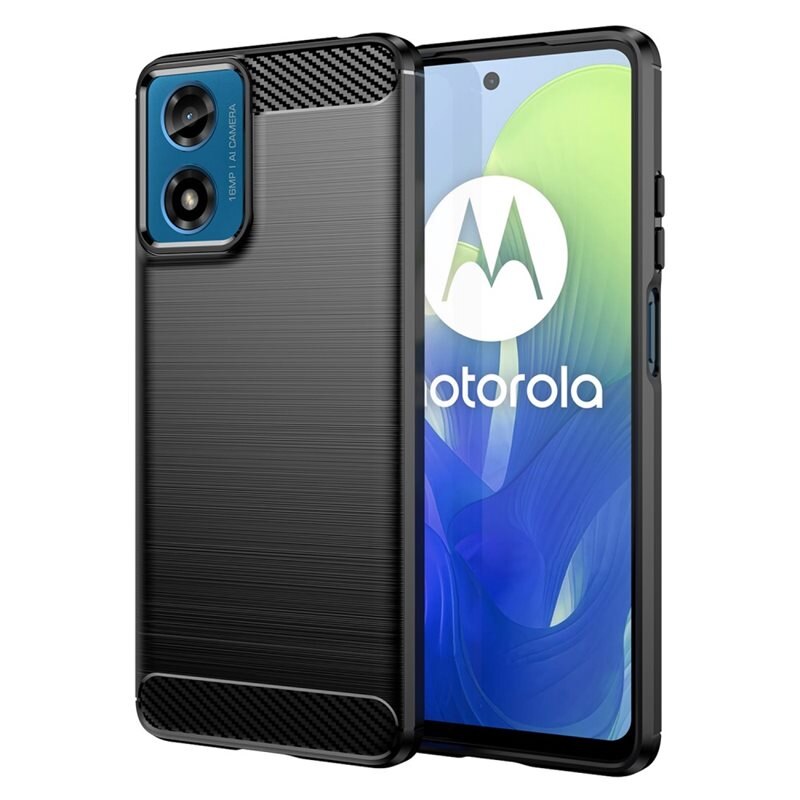 tectTech Motorola Moto E14 Skal TPU Brushed Svart - Mobilskal i snygg design