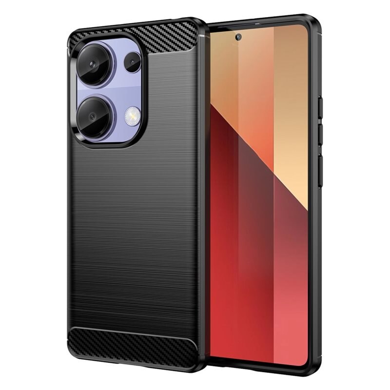 tectTech Xiaomi Redmi Note 13 4G Skal TPU Brushed Svart - Mobilskal i snygg design