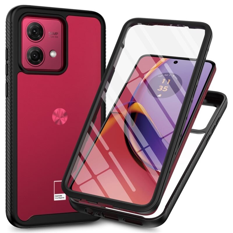 Full Protection Case Motorola Moto G84 Svart - Heltäckande skal med integrerat skärmskydd