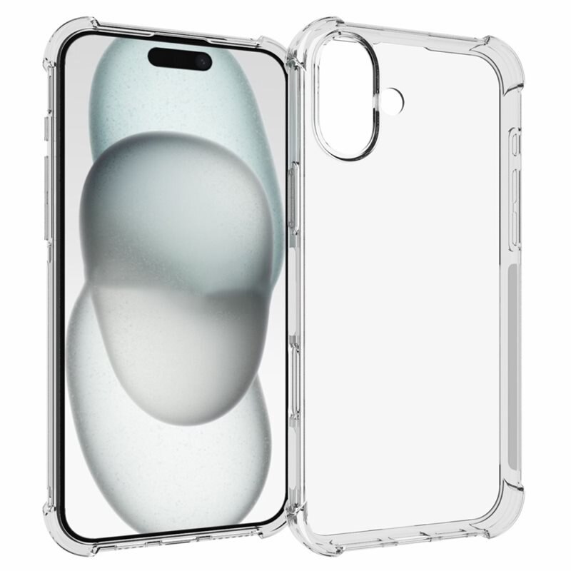 tectTech TPU Case Extra iPhone 16 Plus Clear - Mobilskal med tåligt kantskydd